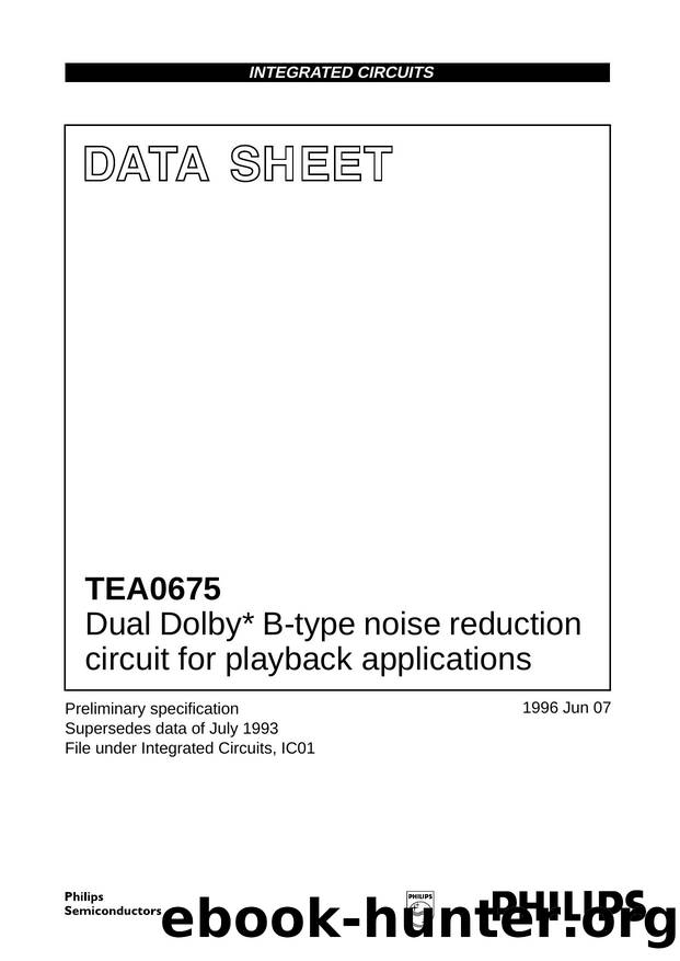 Dual Dolby* B-type noise reduction circuit for playback applications by Philips Semiconductors