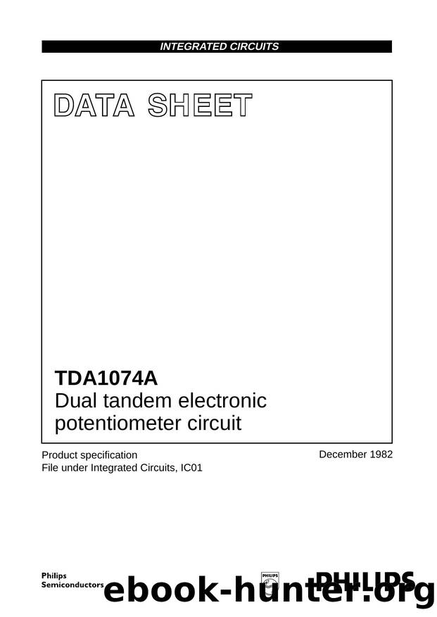 Dual tandem electronic potentiometer circuit by Philips Semiconductors