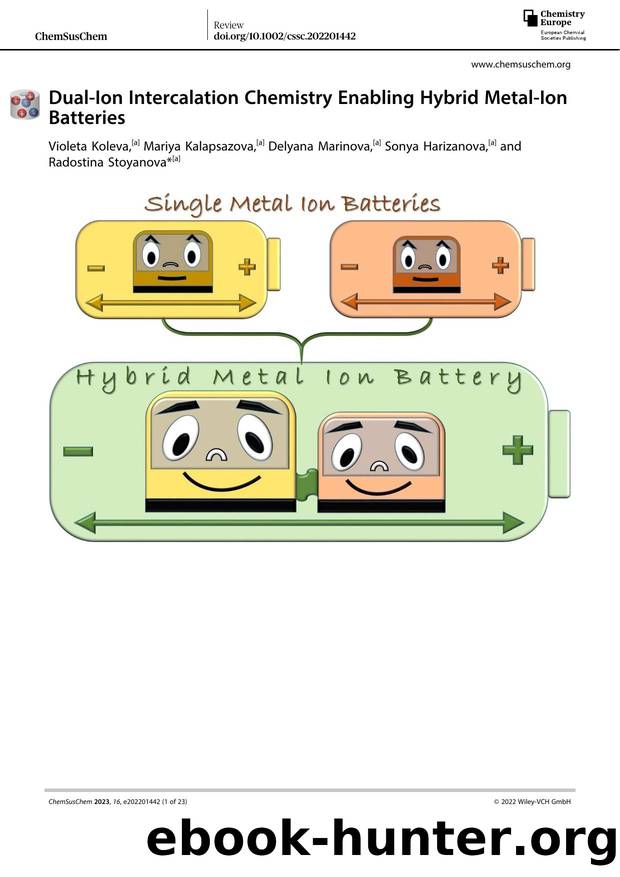 DualâIon Intercalation Chemistry Enabling Hybrid MetalâIon Batteries by Unknown