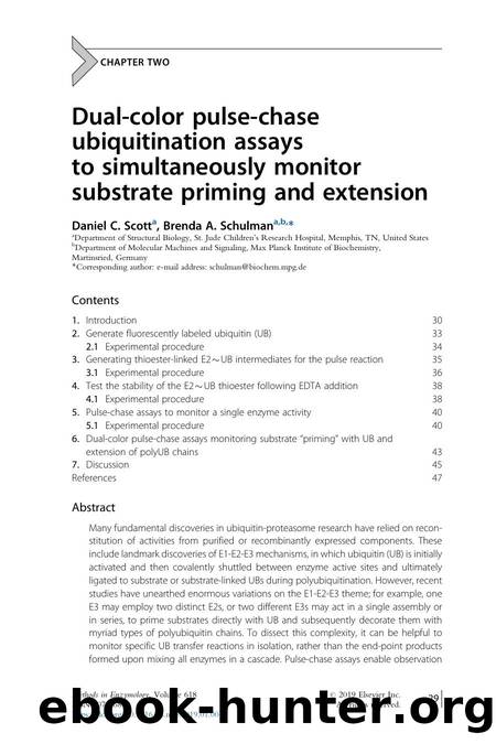 Dual-color pulse-chase ubiquitination assays to simultaneously monitor substrate priming and extension by Daniel C. Scott & Brenda A. Schulman