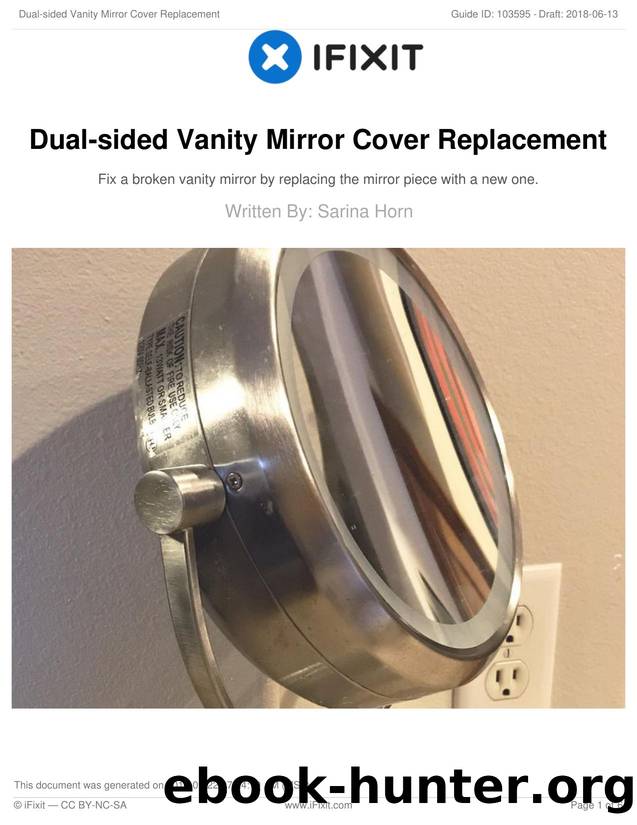 Dual-sided Vanity Mirror Cover Replacement by Unknown