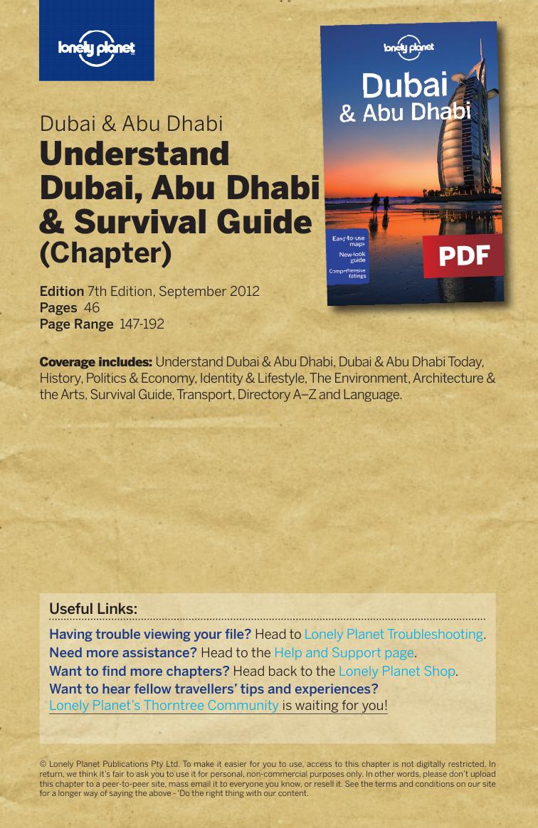 Dubai & Abu Dhabi - Understand Dubai & Survival Guide (chapter) by Lonely Planet