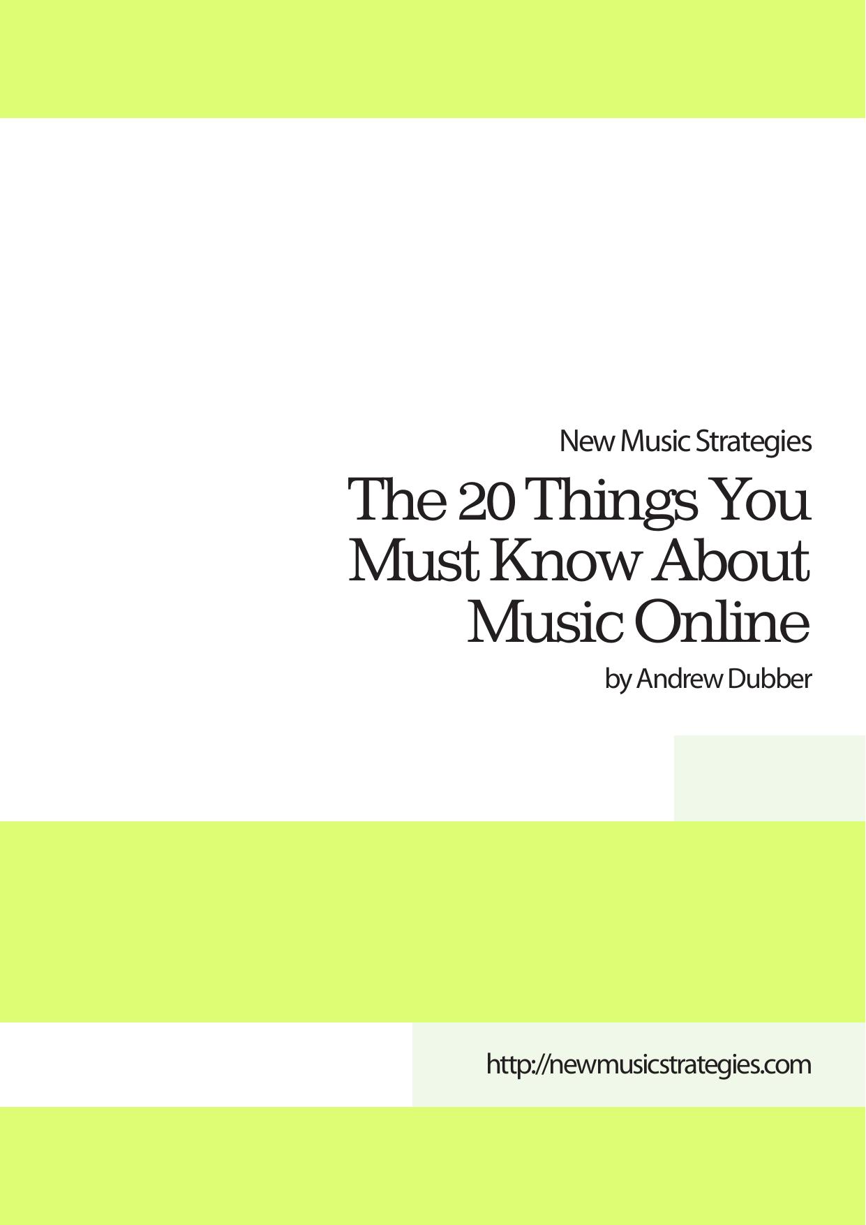 Dubber-The 20 Things You Must Know About Music Online by Unknown