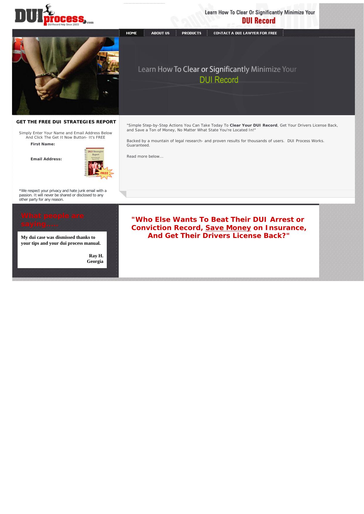 Dui Process, Clear Your Drunk Driving Record. by Best of Kuszter's Collection