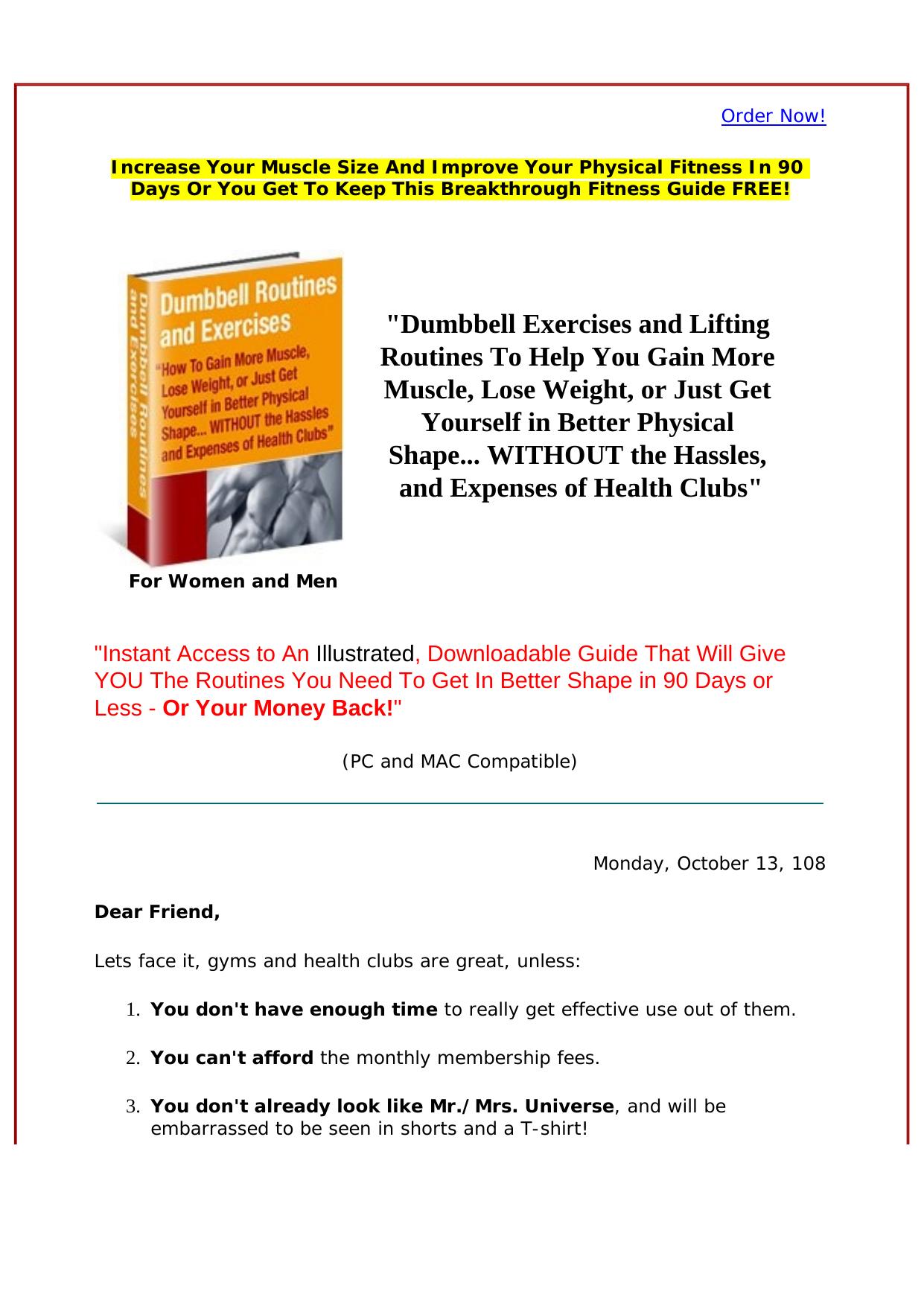 Dumbbell Routines & Exercises. by Best of Kuszter's Collection