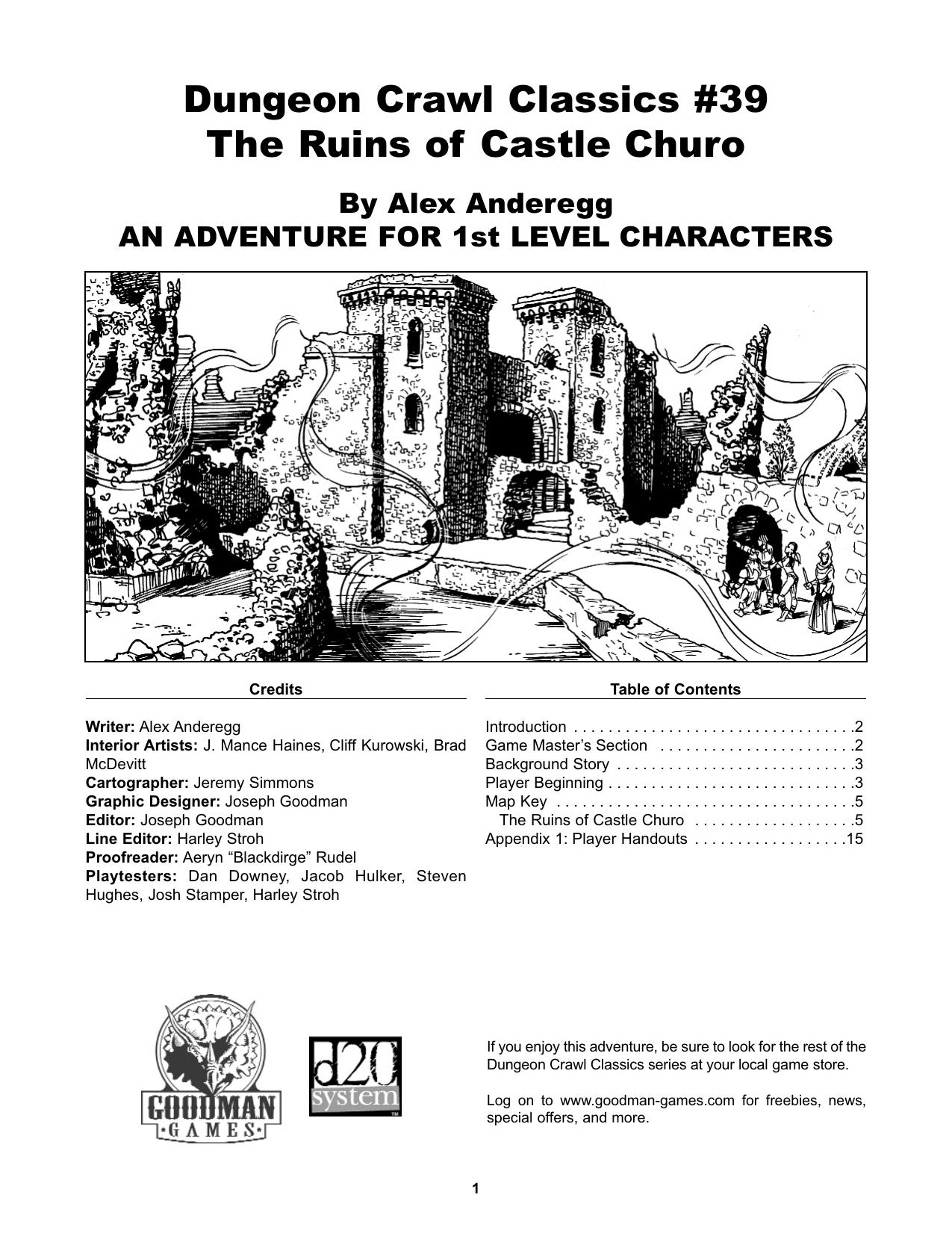 Dungeon Crawl Classics #39: The Ruins of Castle Churo by Alex Anderegg