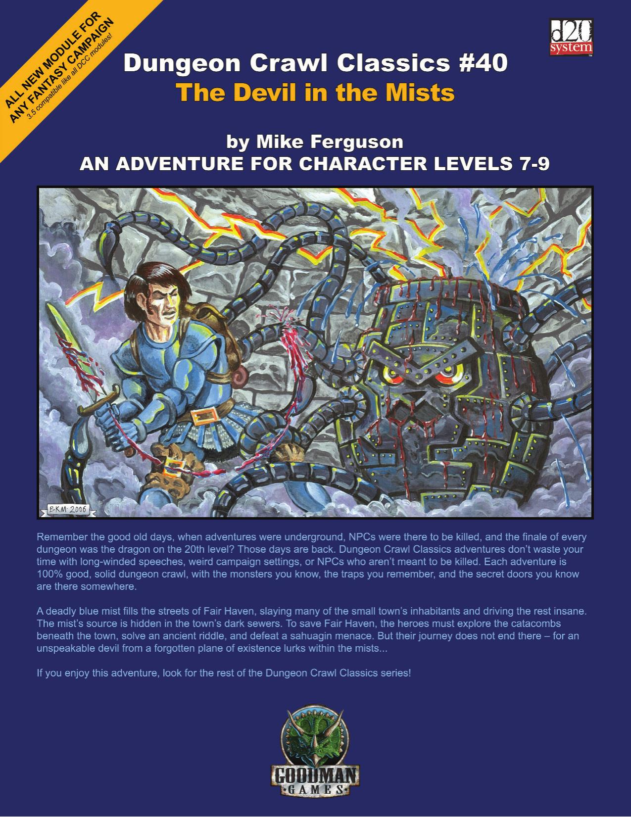 Dungeon Crawl Classics #40: Devil in the Mists by Michael Ferguson