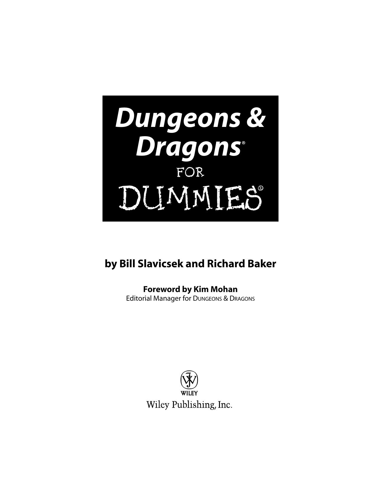 Dungeons & Dragons for Dummies by Zia McVay