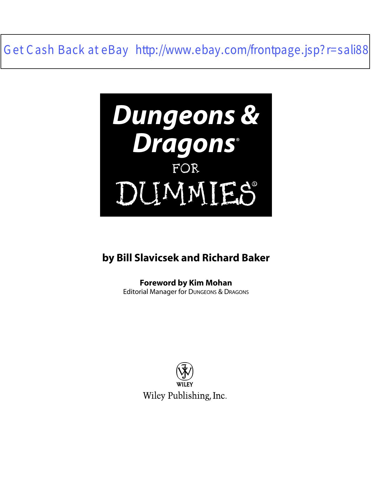 Dungeons & Dragons for Dummies.pdf by Zia McVay