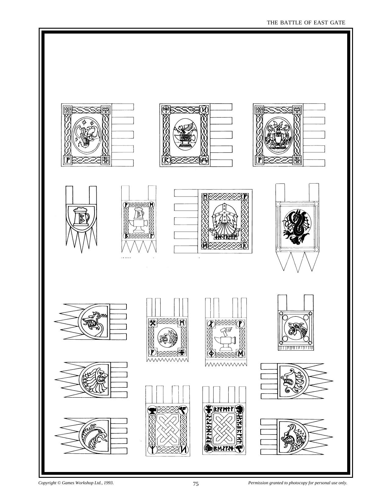 Dwarf banners by Games Workshop