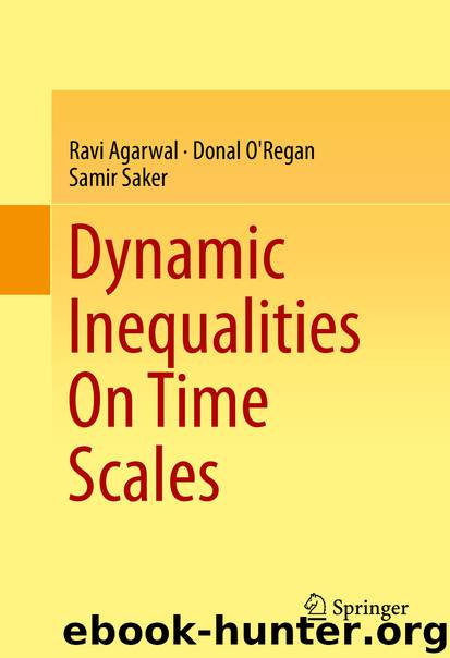 Dynamic Inequalities On Time Scales by Ravi Agarwal Donal O'Regan & Samir Saker