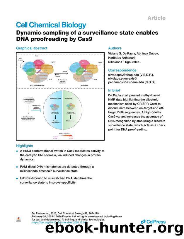 Dynamic sampling of a surveillance state enables DNA proofreading by Cas9 by Viviane S. De Paula & Abhinav Dubey & Haribabu Arthanari & Nikolaos G. Sgourakis
