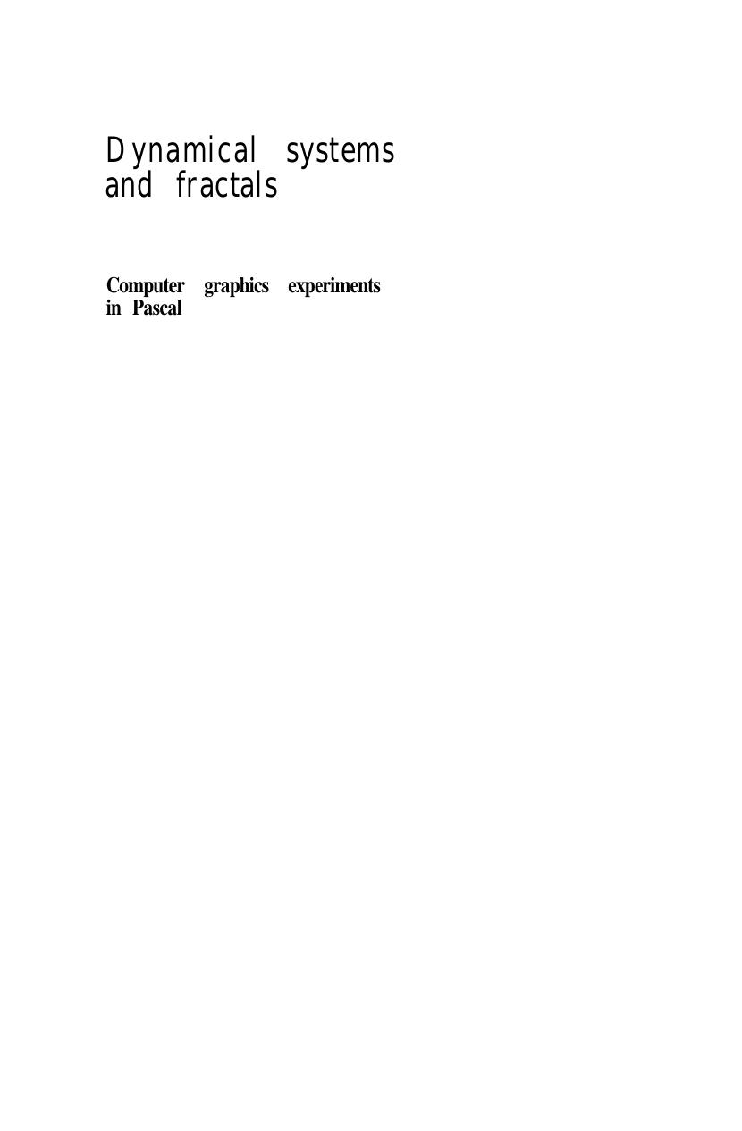Dynamical Systems and Fractals-Becker-Dorfler by Unknown