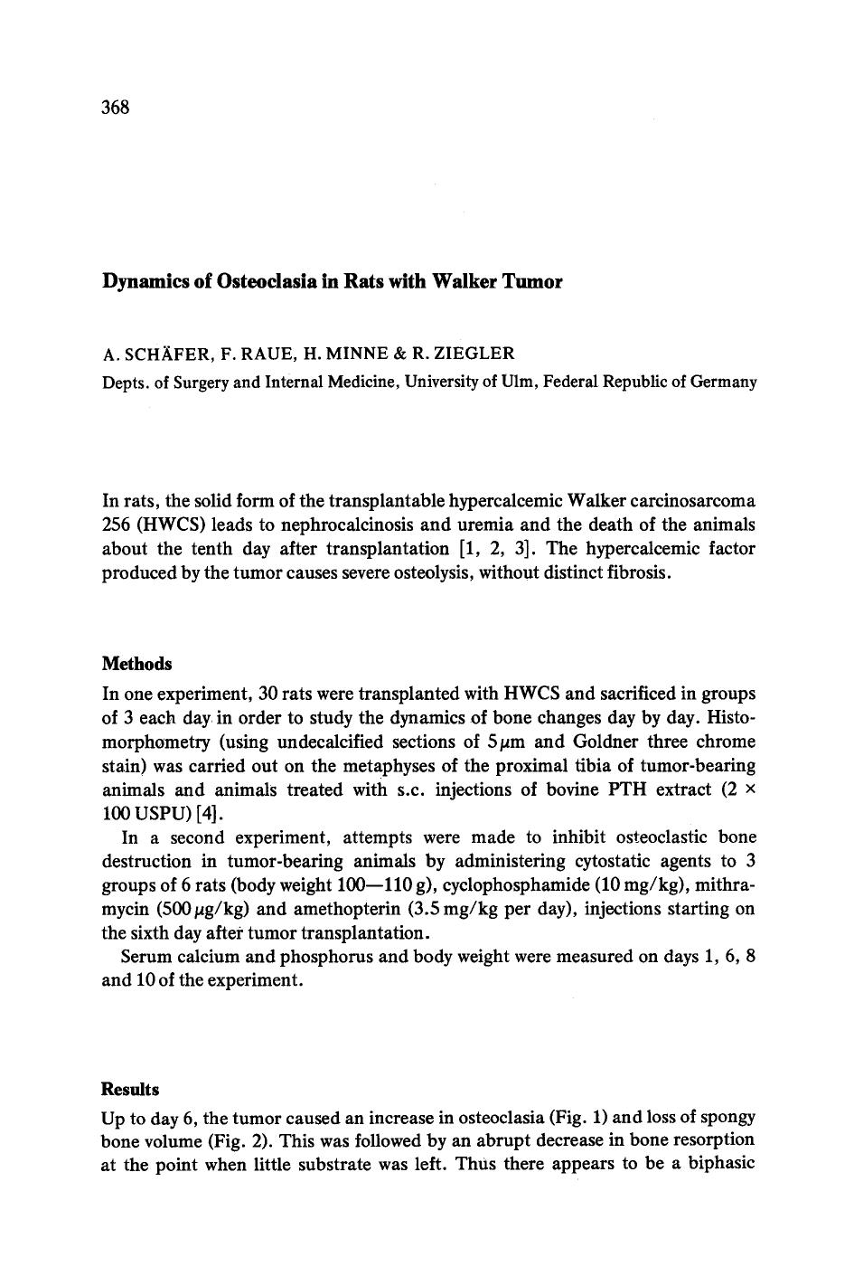 Dynamics of osteoclasia in rats with Walker tumor by Unknown