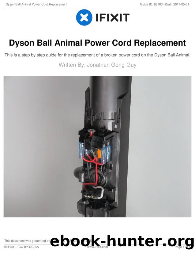 Dyson Ball Animal Power Cord Replacement by Unknown