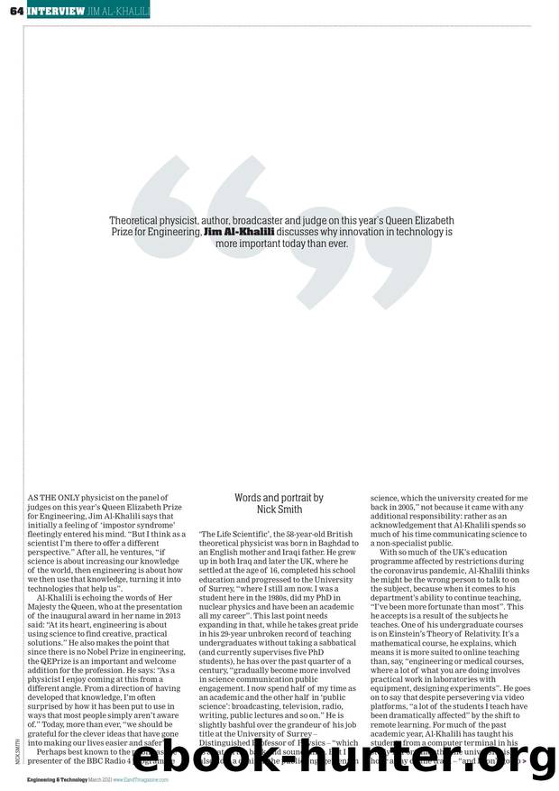 E&T Magazine, Volume 16, Issue 2, Mar 2021 - Page 64-67 by IET E & T magazine - Nick Smith
