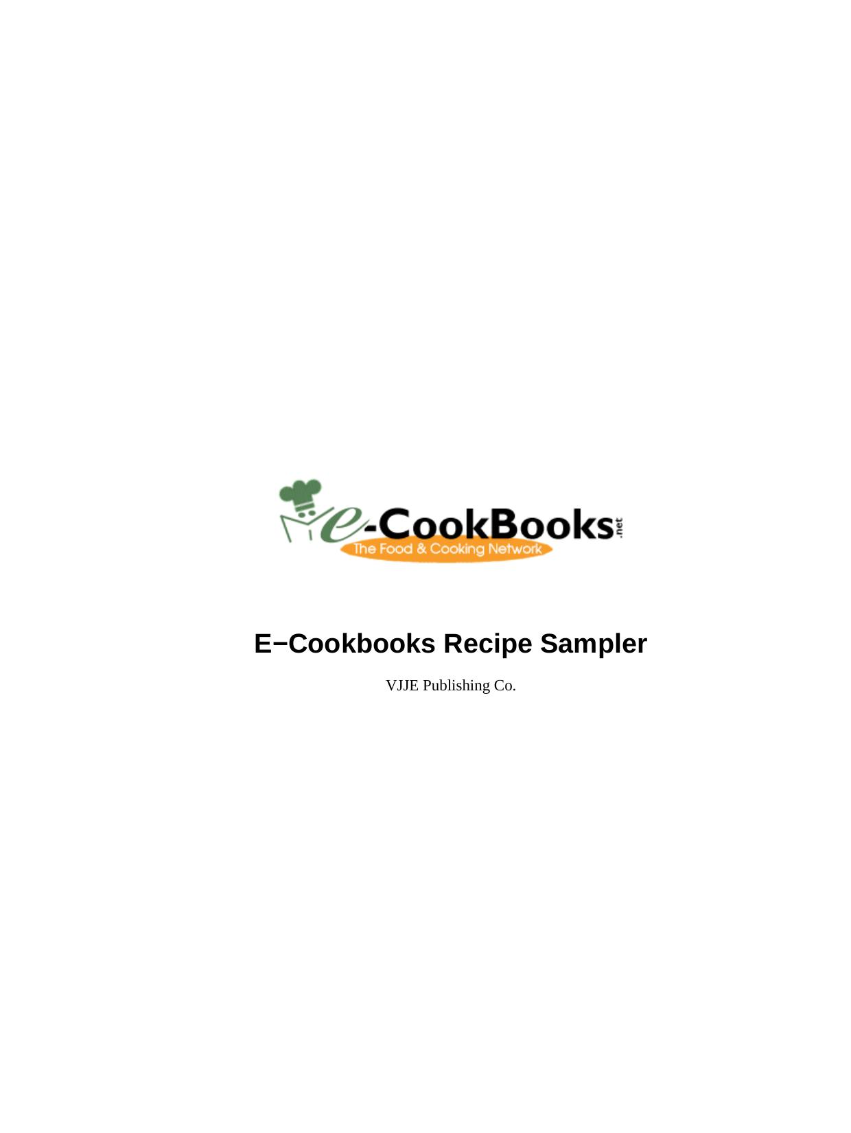 E-Cookbooks Recipe Sampler by Cookbooks