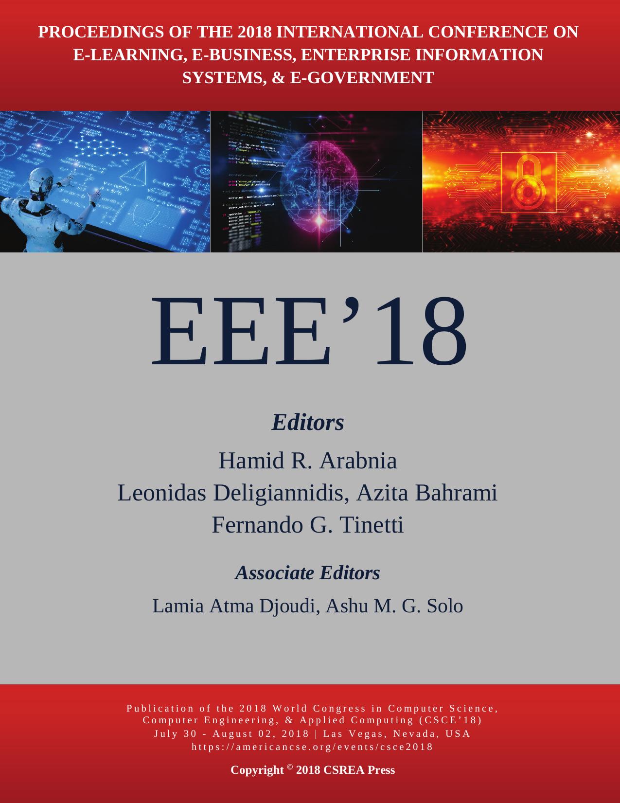 E-Learning, E-Business, Enterprise Information Systems, and E-Government by Hamid R. Arabnia Leonidas Deligiannidis
