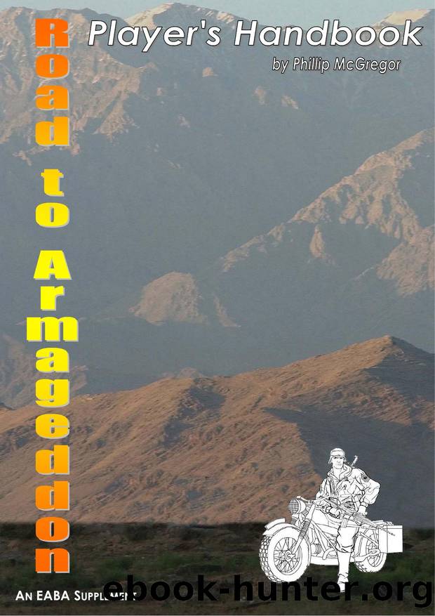 EABA Armageddon Table of Contents phb by Phil McGregor