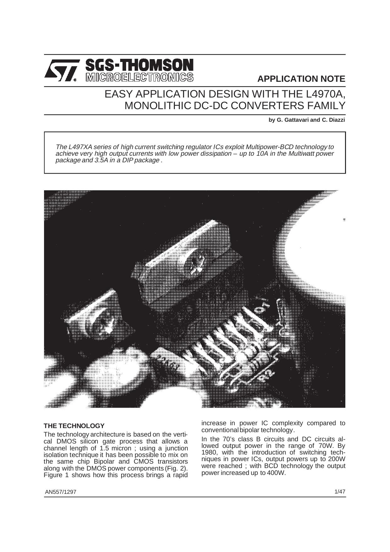 EASY DESIGN WITH L4970 by SGS-THOMSON Microelectronics
