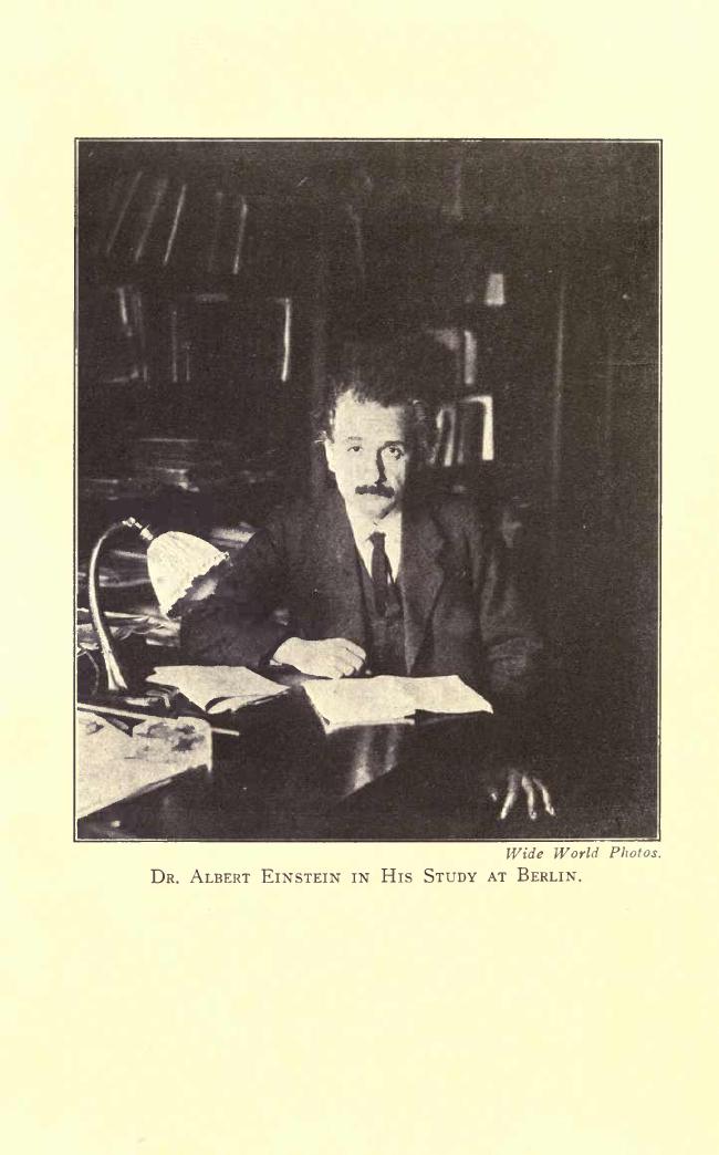 EASY LESSONS IN EINSTEIN. A DISCUSSION OF THE MORE INTELLIGIBLE FEATURES OF THE THEORY OF RELATIVITY by Edwin E. Slosson