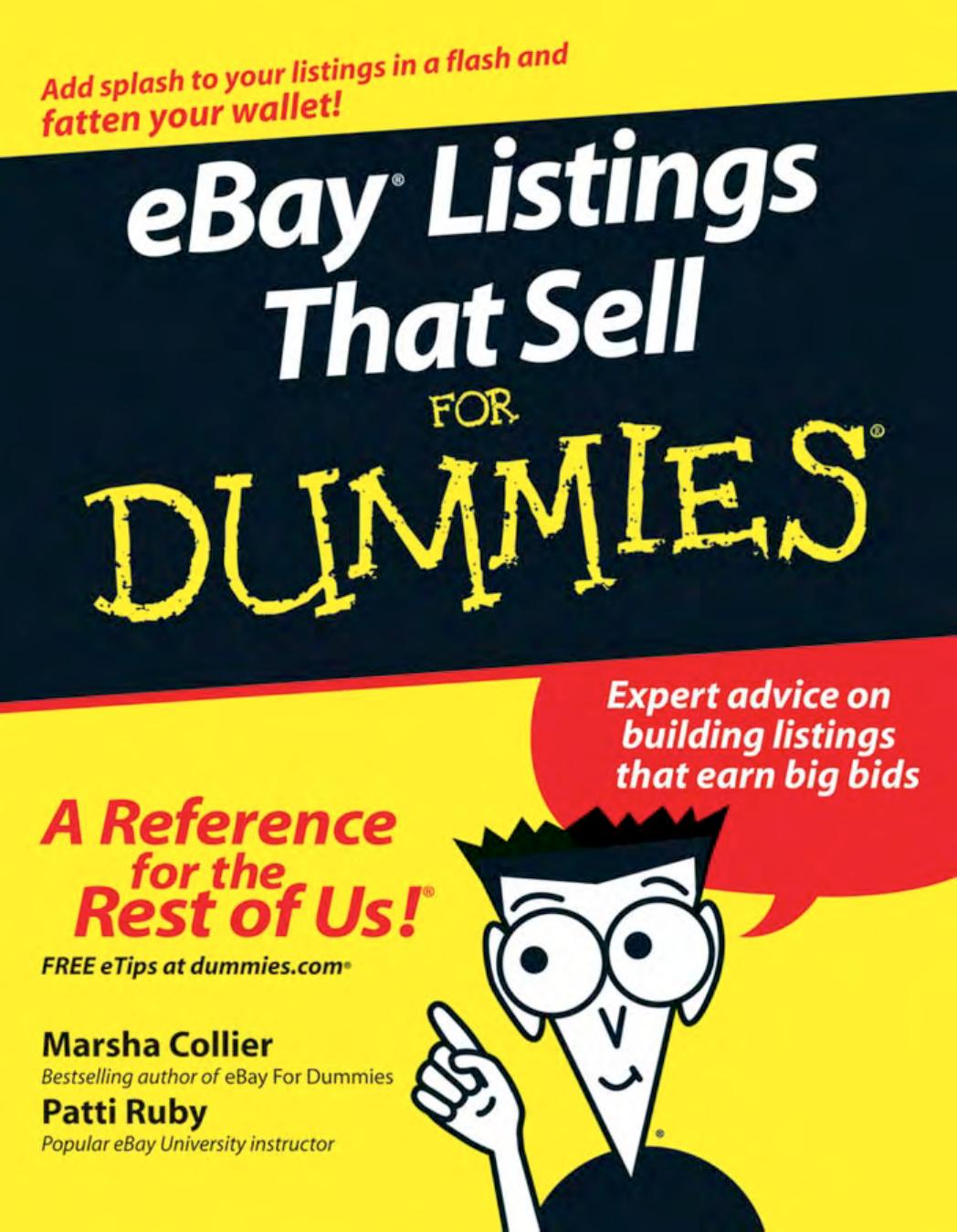 EBay listings that sell for dummies by Marsha Collier; Patti Louise Ruby