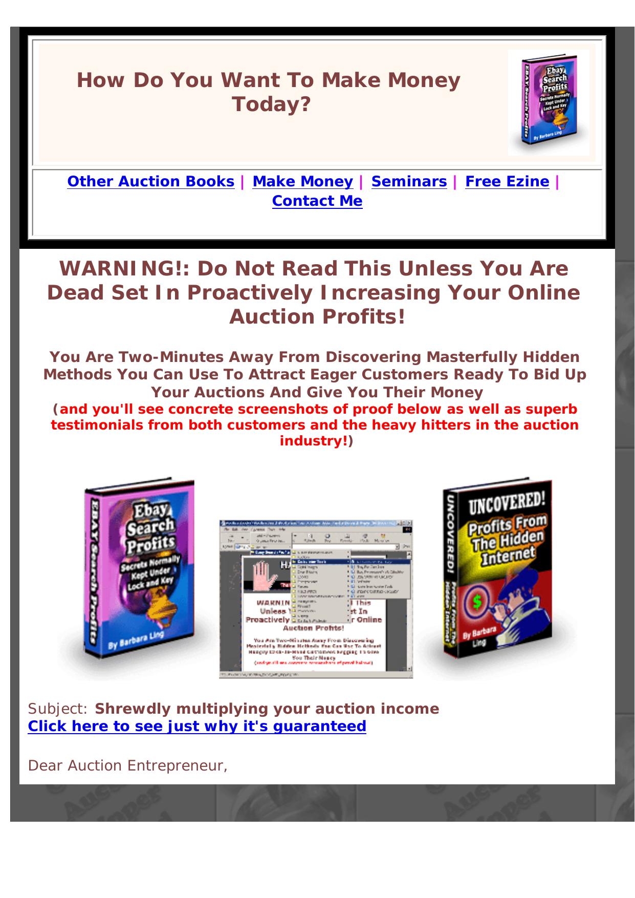 EBay(R) Search Profits. by Best of Kuszter's Collection