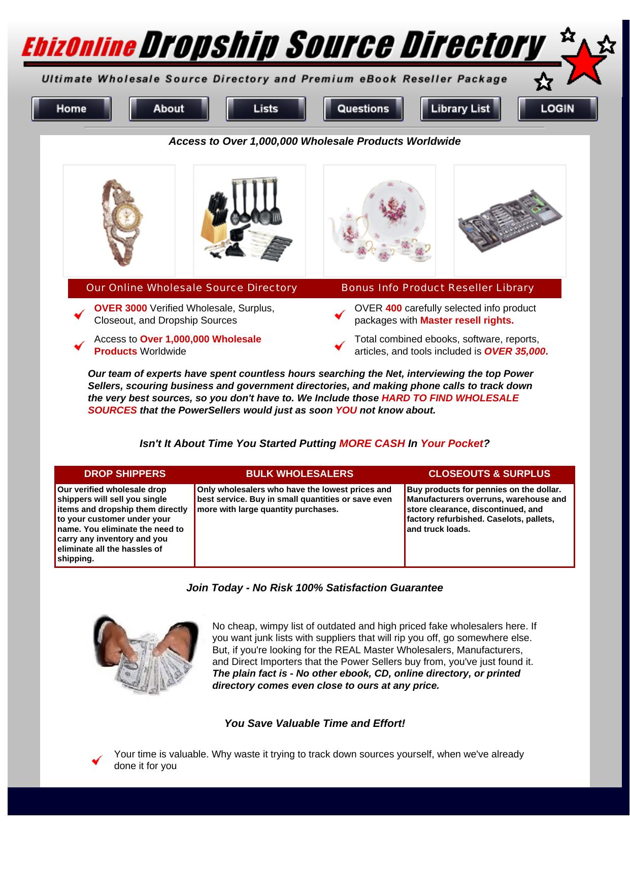 EBizOnline Drop Ship Directory. by Best of Kuszter's Collection