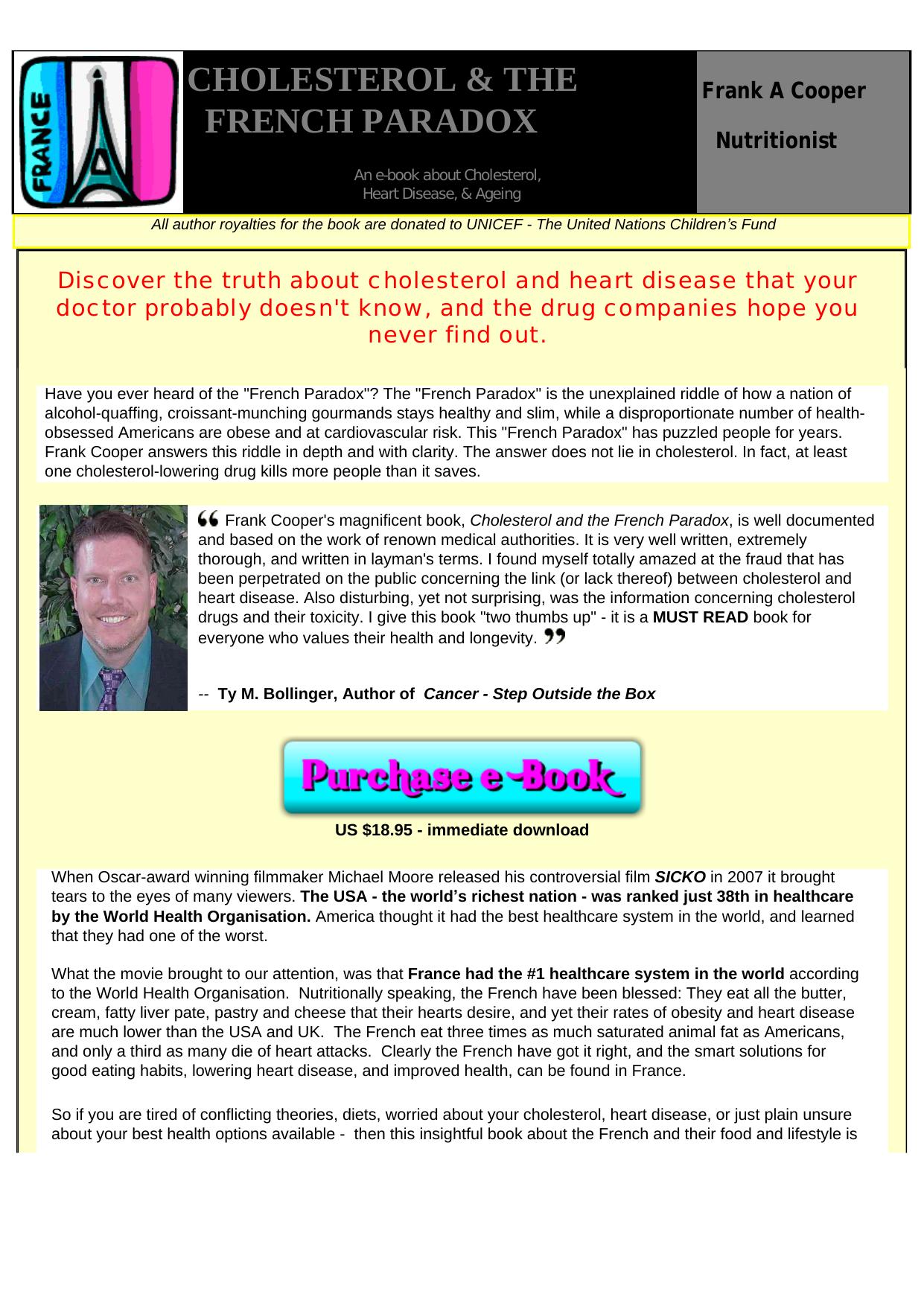 EBook - Cholesterol And The French Paradox. by Best of Kuszter's Collection