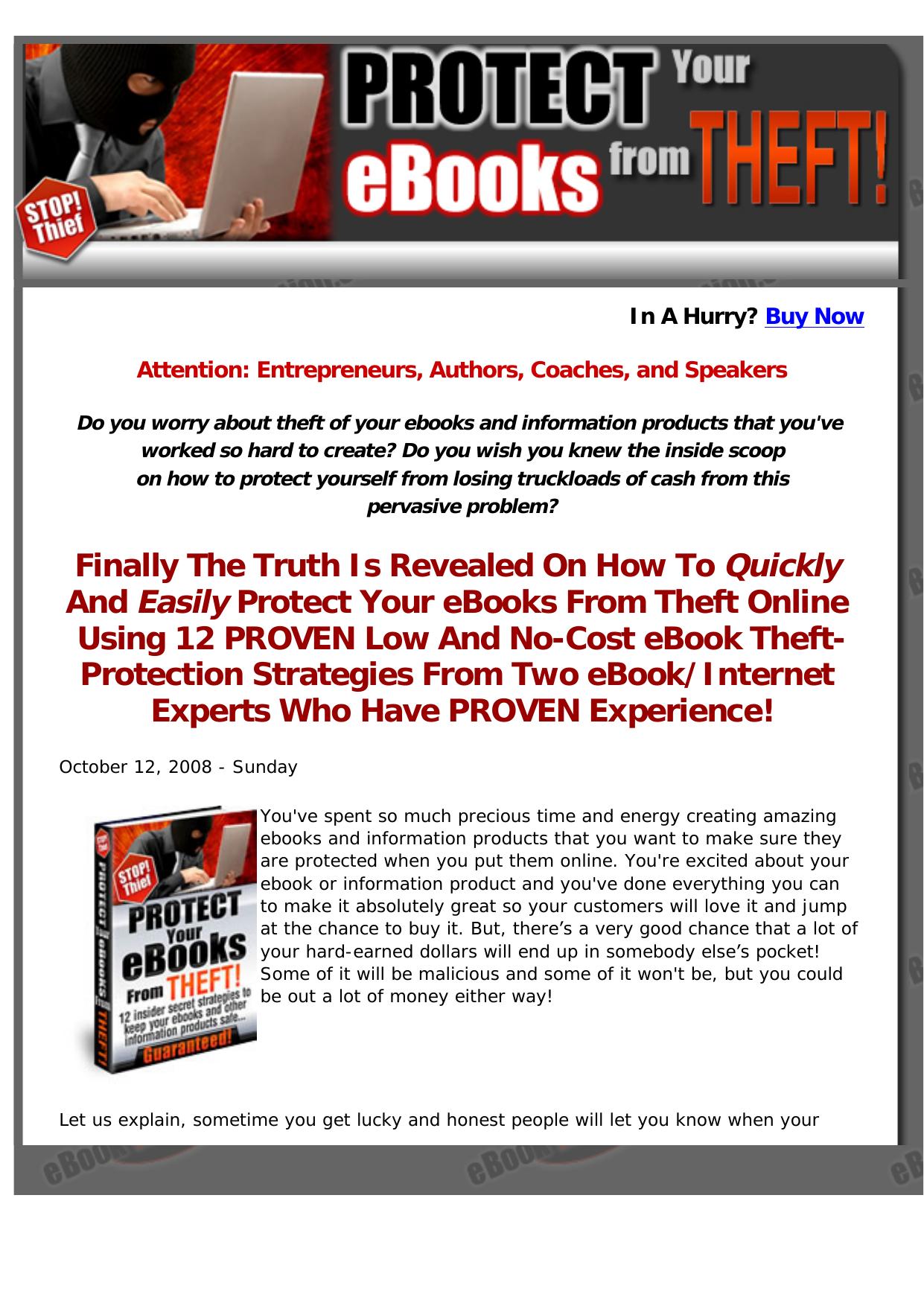 EBook Theft Protection. by Best of Kuszter's Collection