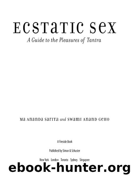 ECSTATIC SEX by MA ANANDA SARITA & SWAMI ANAND GEHO