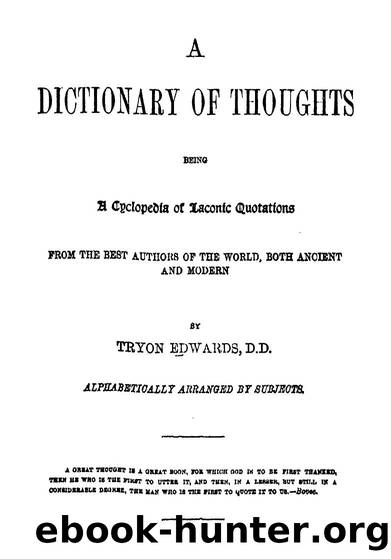 EDWARDS by A DICTIONARY OF THOUGHTS