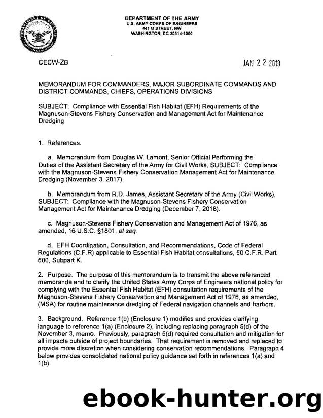 EFH memo with enclosures by Unknown