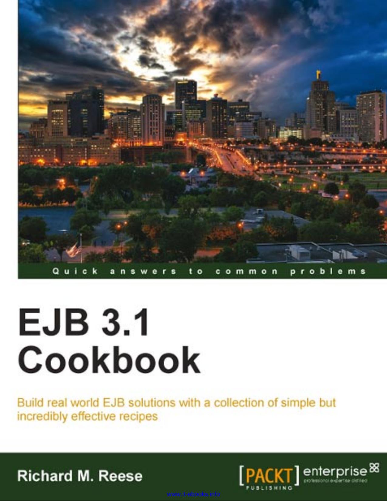 EJB 3.1 Cookbook by Unknow