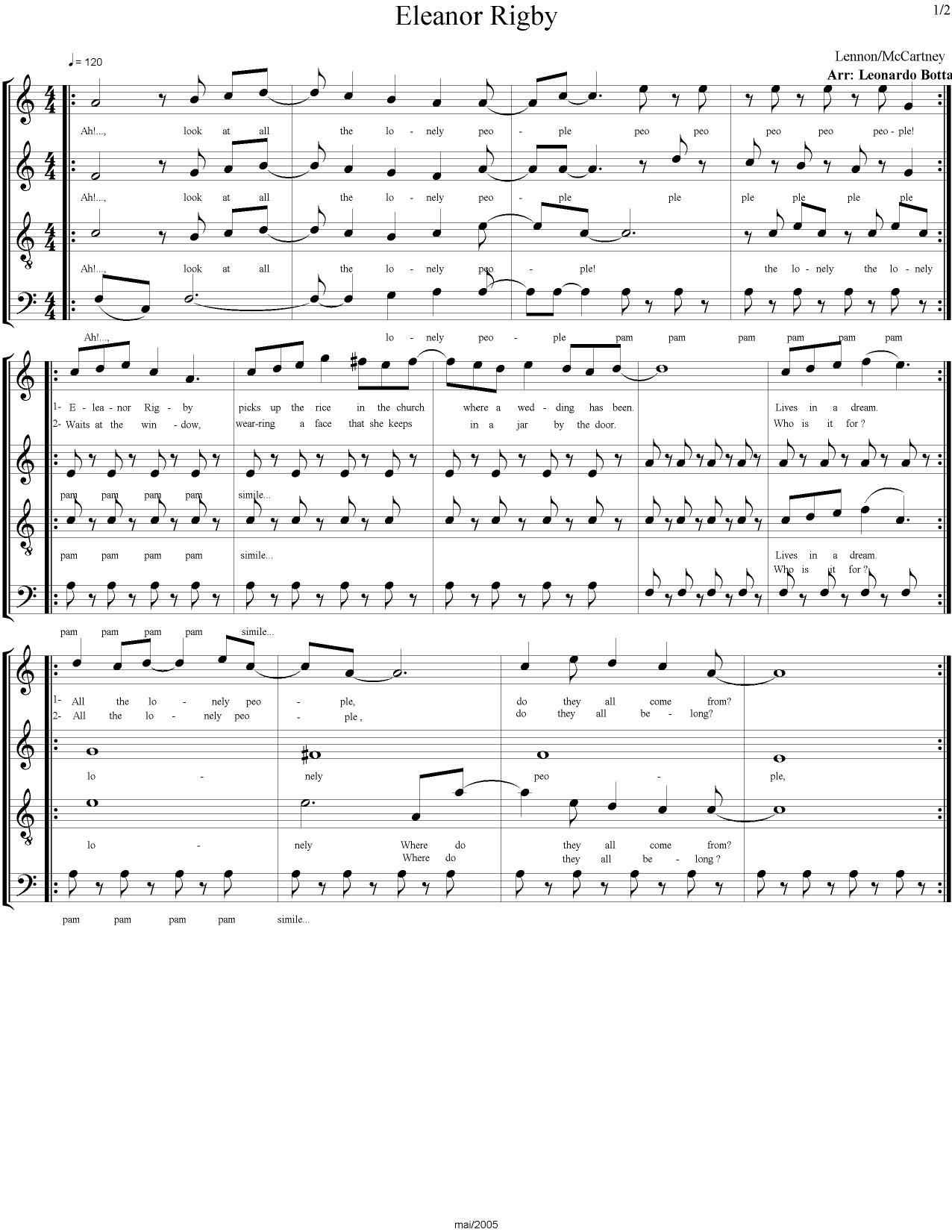 ELEANOR RIGBY (The Beatles) by Unknown
