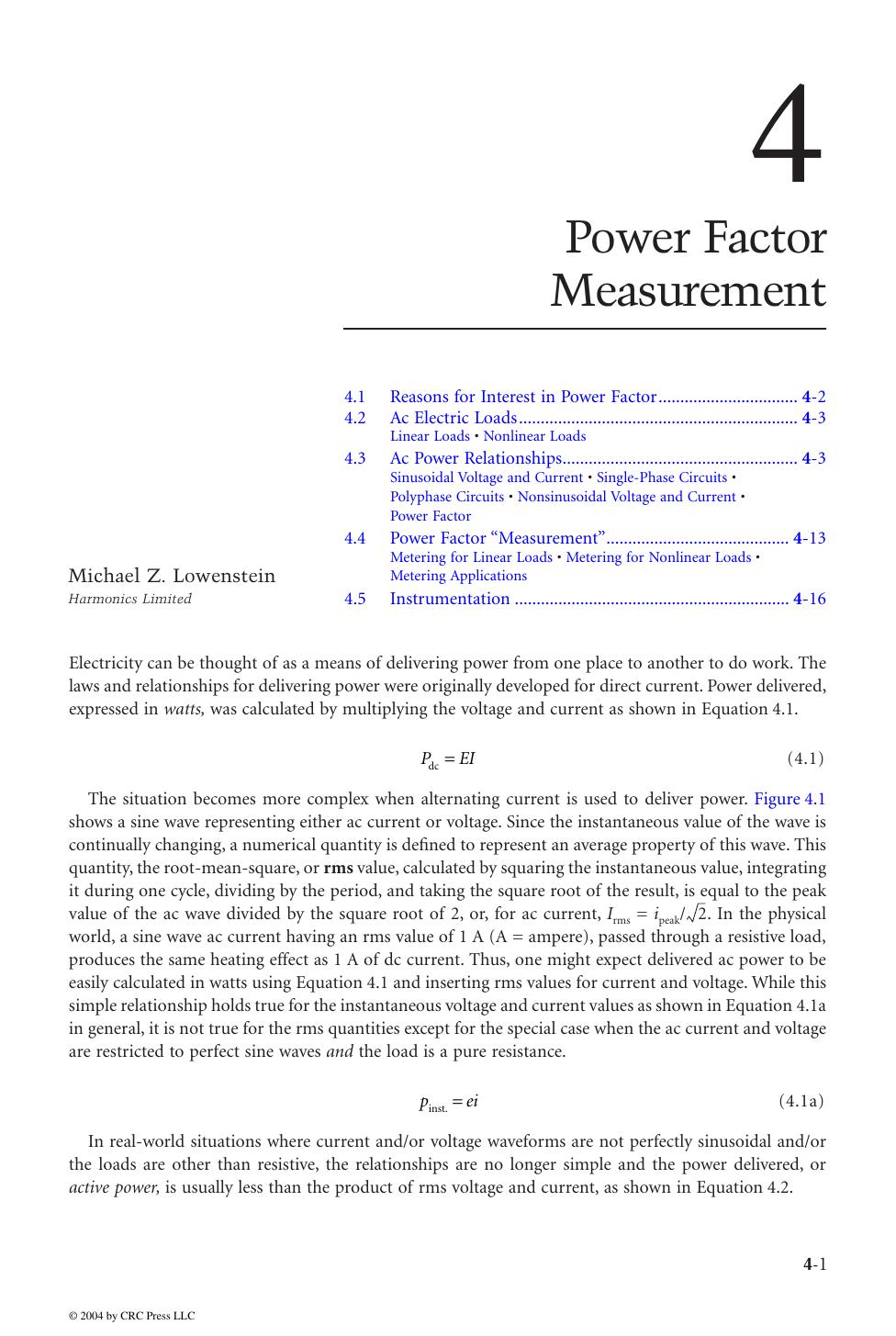ELECTRICAL MEASUREMENT, SIGNAL PROCESSING, and DISPLAYS by Michael Z. Lowenstein