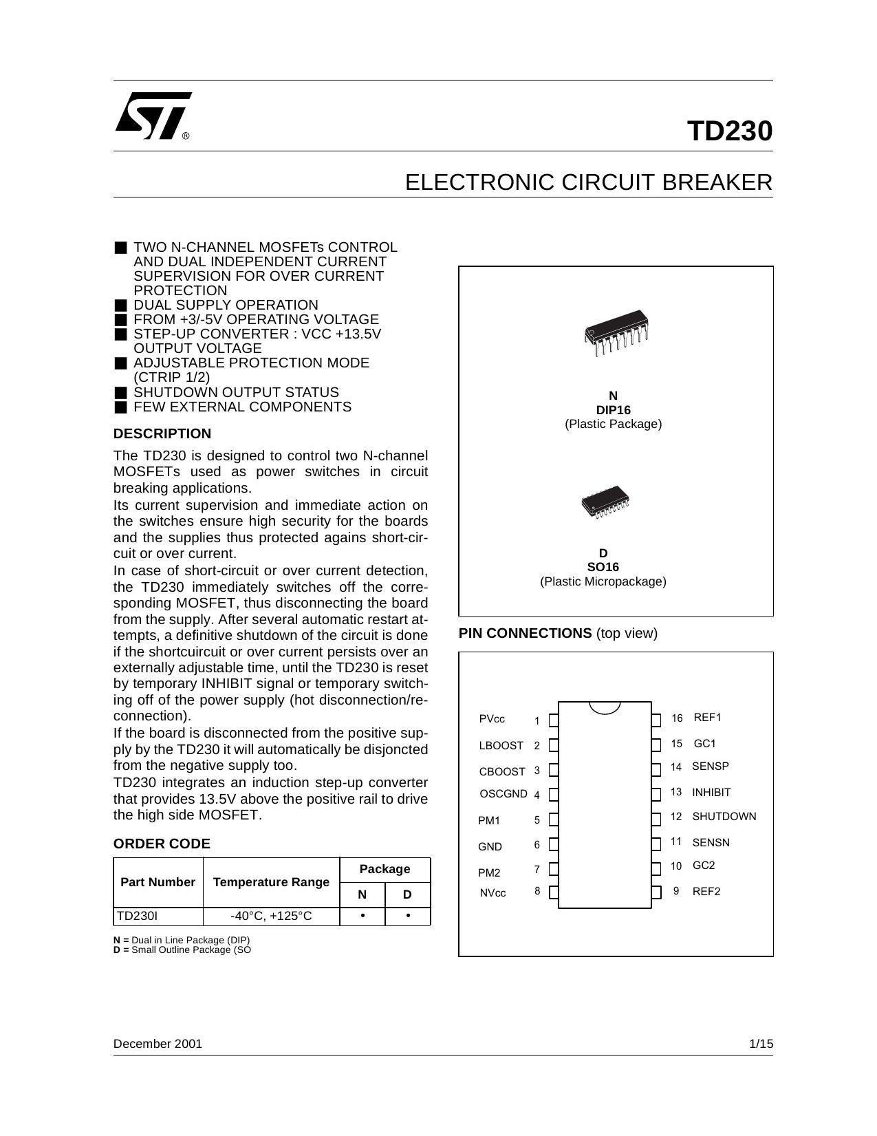 ELECTRONIC CIRCUIT BREAKER by STMicroelectronics