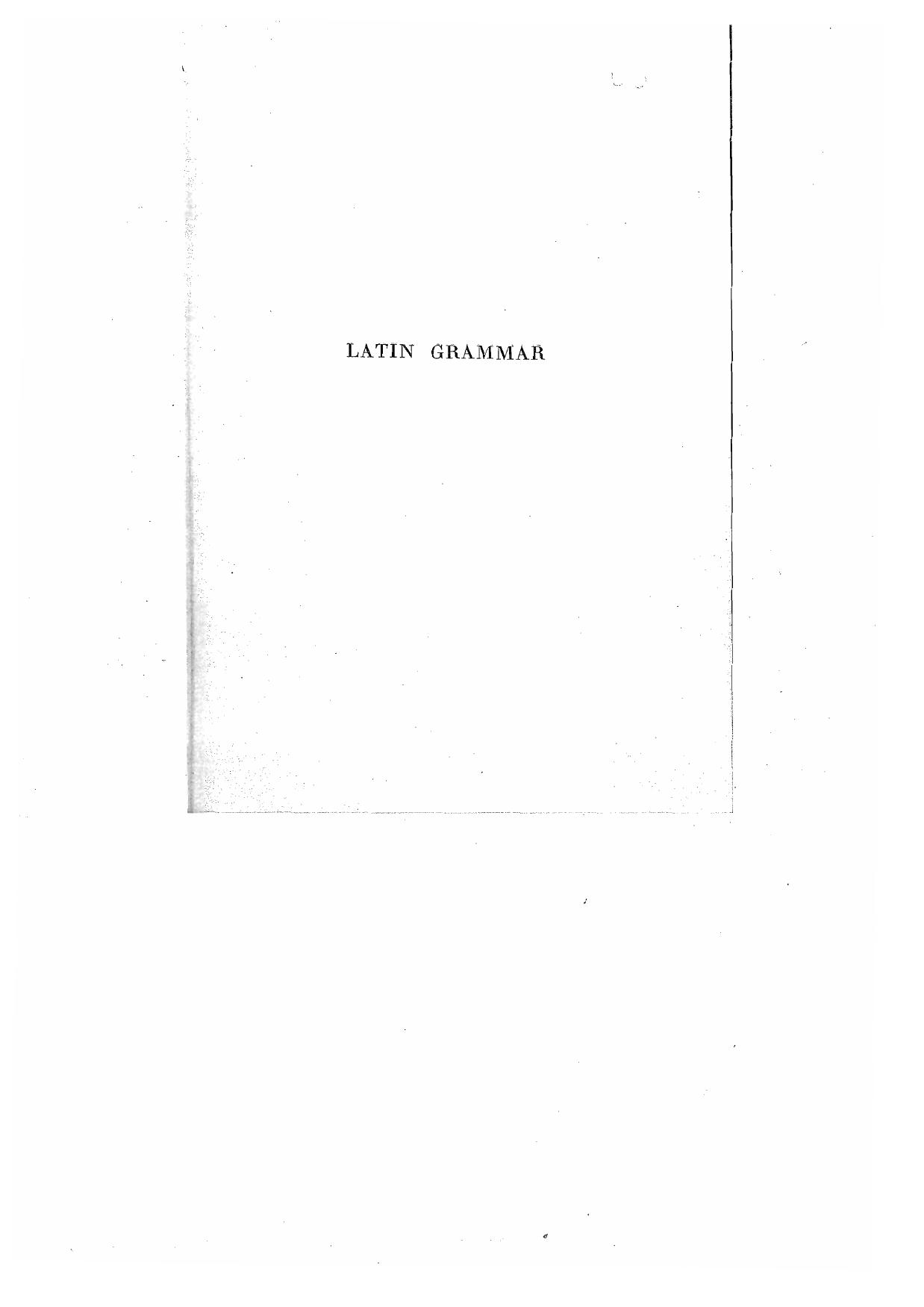 ELMER, H. by Latin Grammar