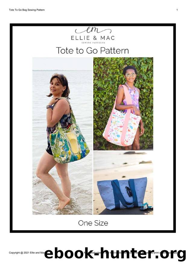 EM Tote To Go Bag Sewing Pattern Instructions -compressed by Unknown