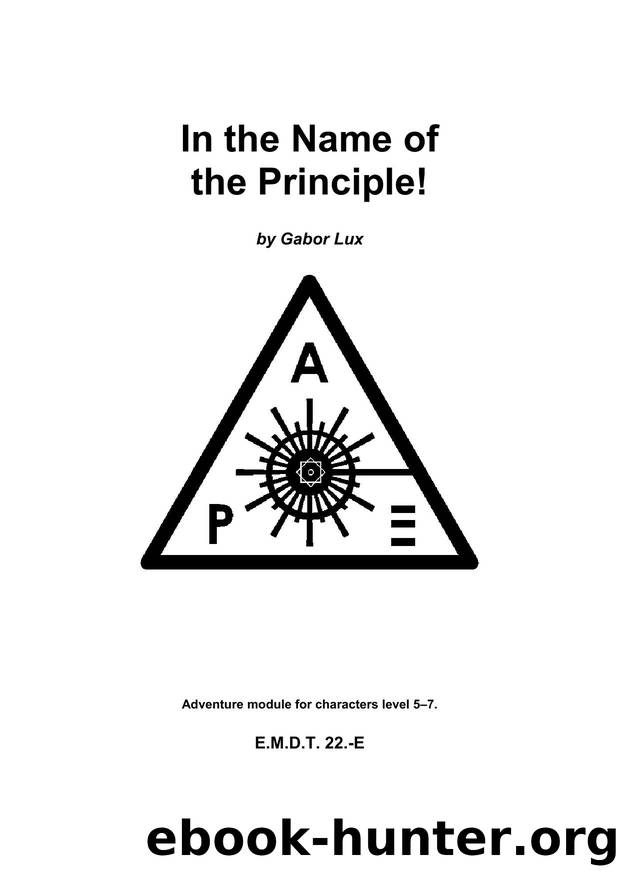 EMDT22e In the Name of the Principle! (1e,OSRIC) by Unknown