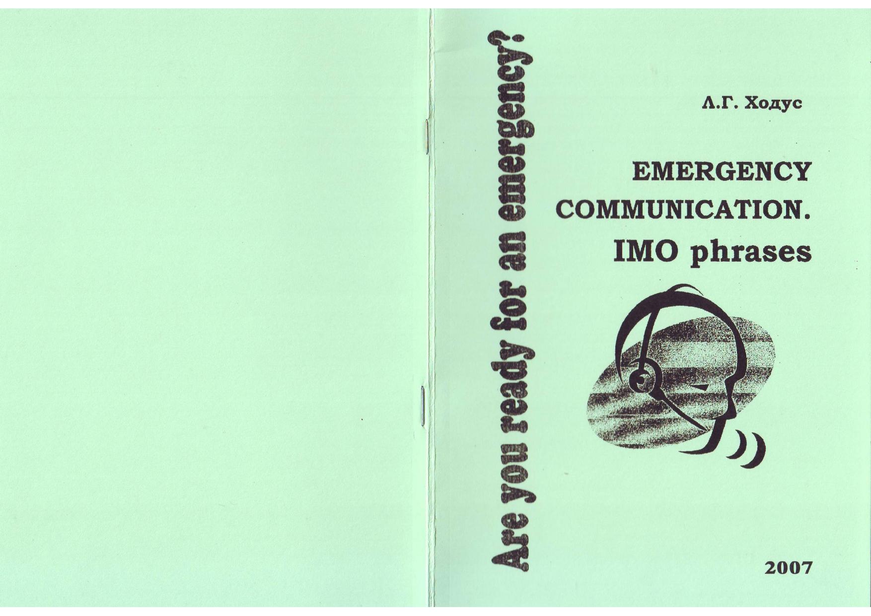 EMERGENCY COMMUNICATION. IMO phrases (pdf.io) by Unknown