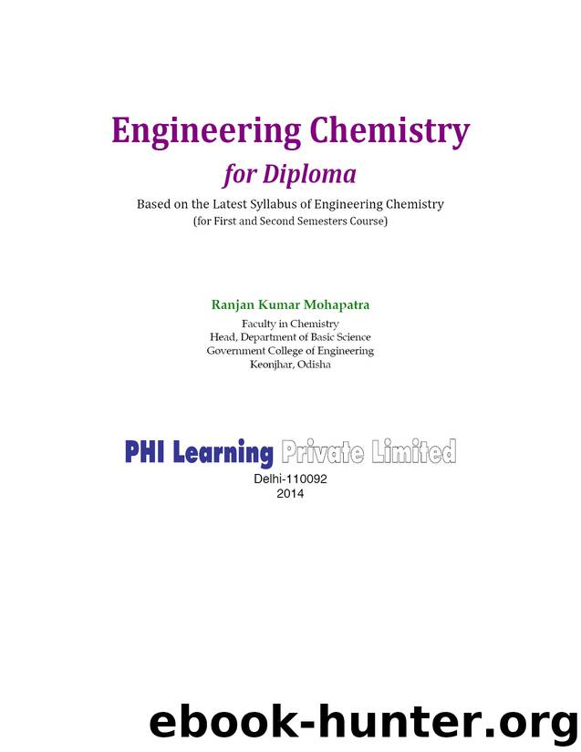 ENGINEERING CHEMISTRY FOR DIPLOMA by RANJAN KUMAR MOHAPATRA