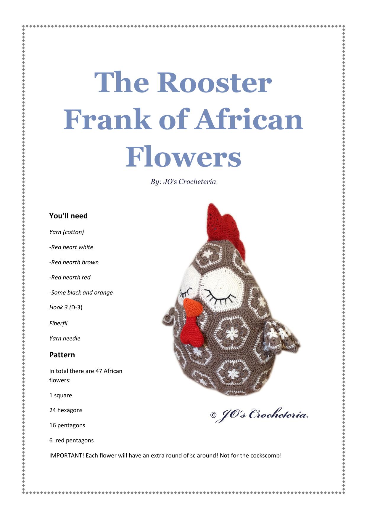 ENGLISH-The-rooster-Frank-crochet-pattern by Marloes van Kuijl