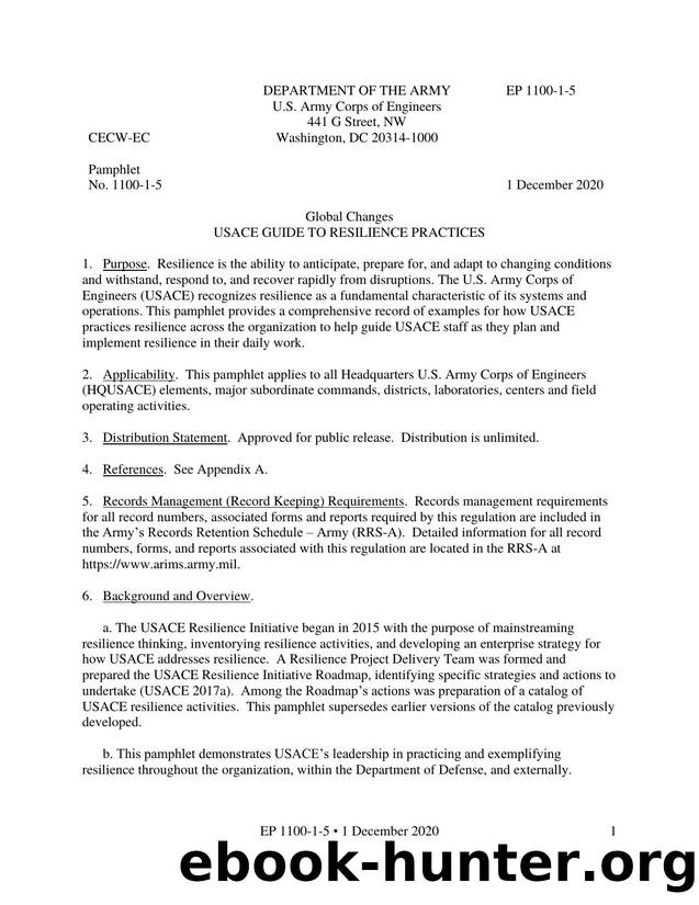 EP 1100-1-5, USACE Guide to Resilience Practices by CECW-EC