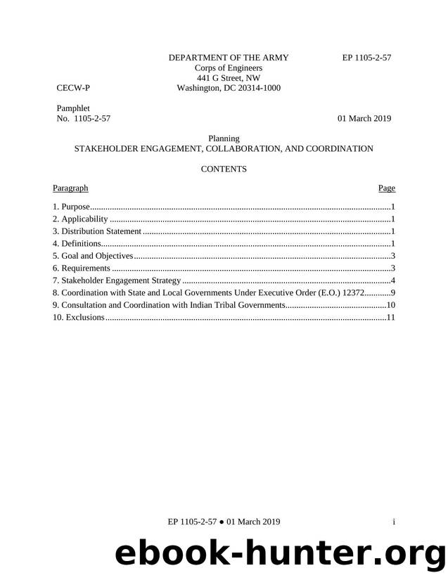 EP 1105-2-57_Planning: Stakeholder Engagement, Collaboration, and Coordination by CECW-P