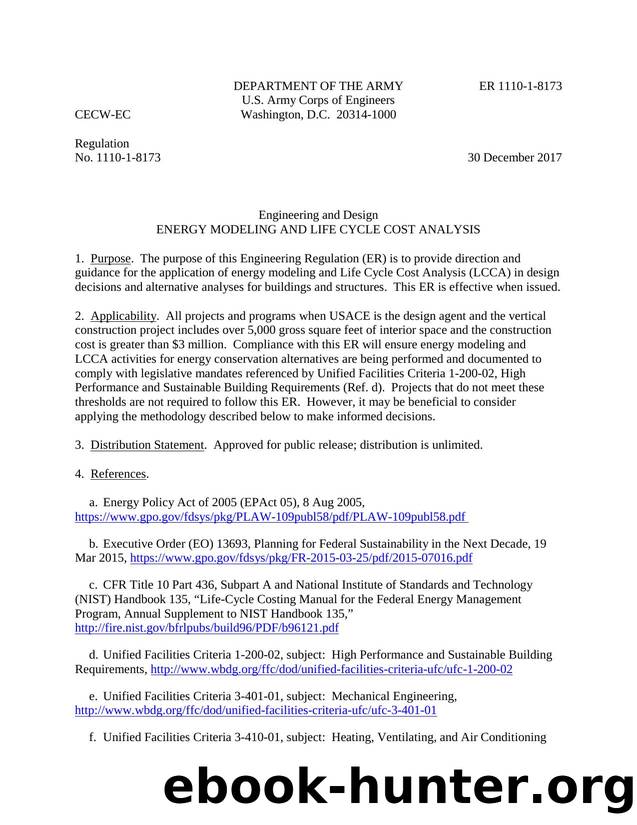 ER 1110-1-8173 ENERGY MODELING AND LIFE CYCLE COST ANALYSIS (LCCA) by a0is9gff