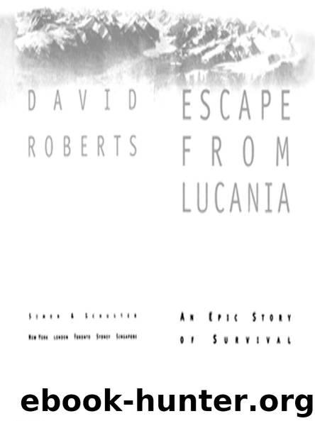 ESCAPE FROM LUCANIA by DAVID ROBERTS
