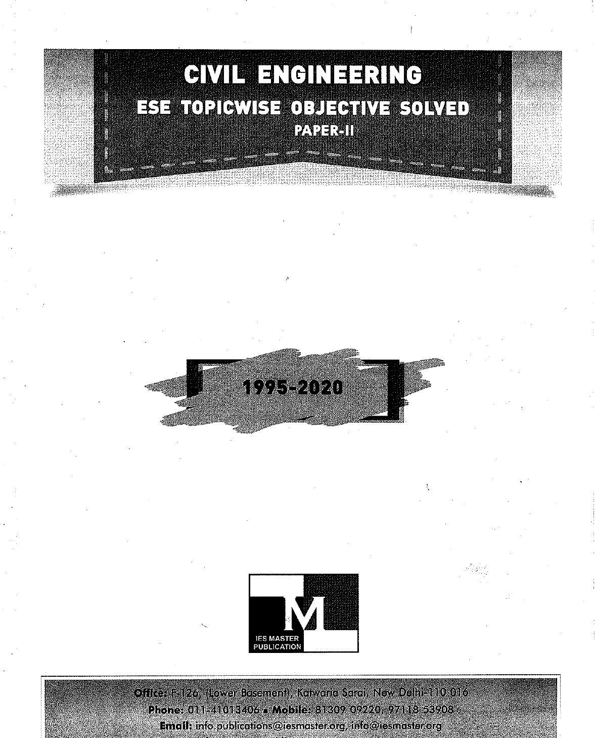 ESE Prelims- Civil Engineering: Volume 2 by IES Master Editorial Board
