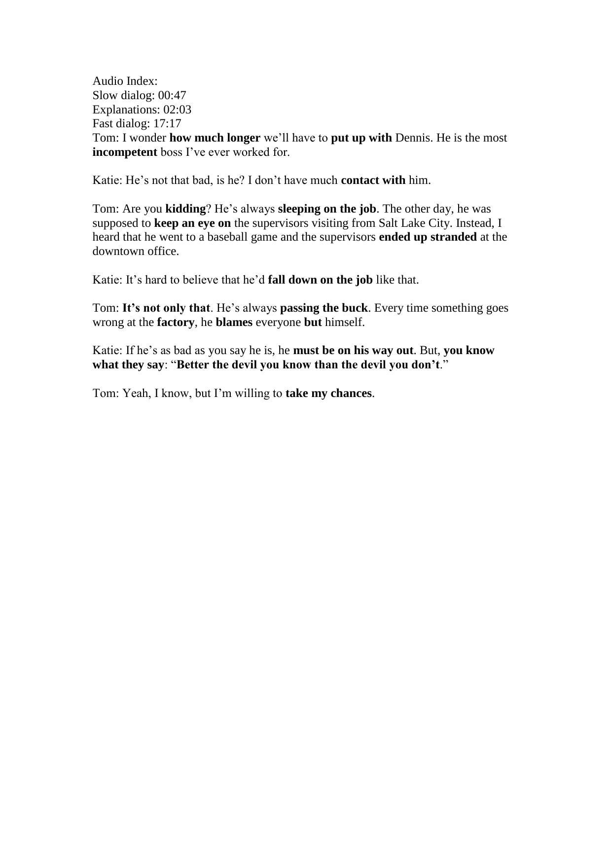 ESL Podcast 161 by A Bad Boss