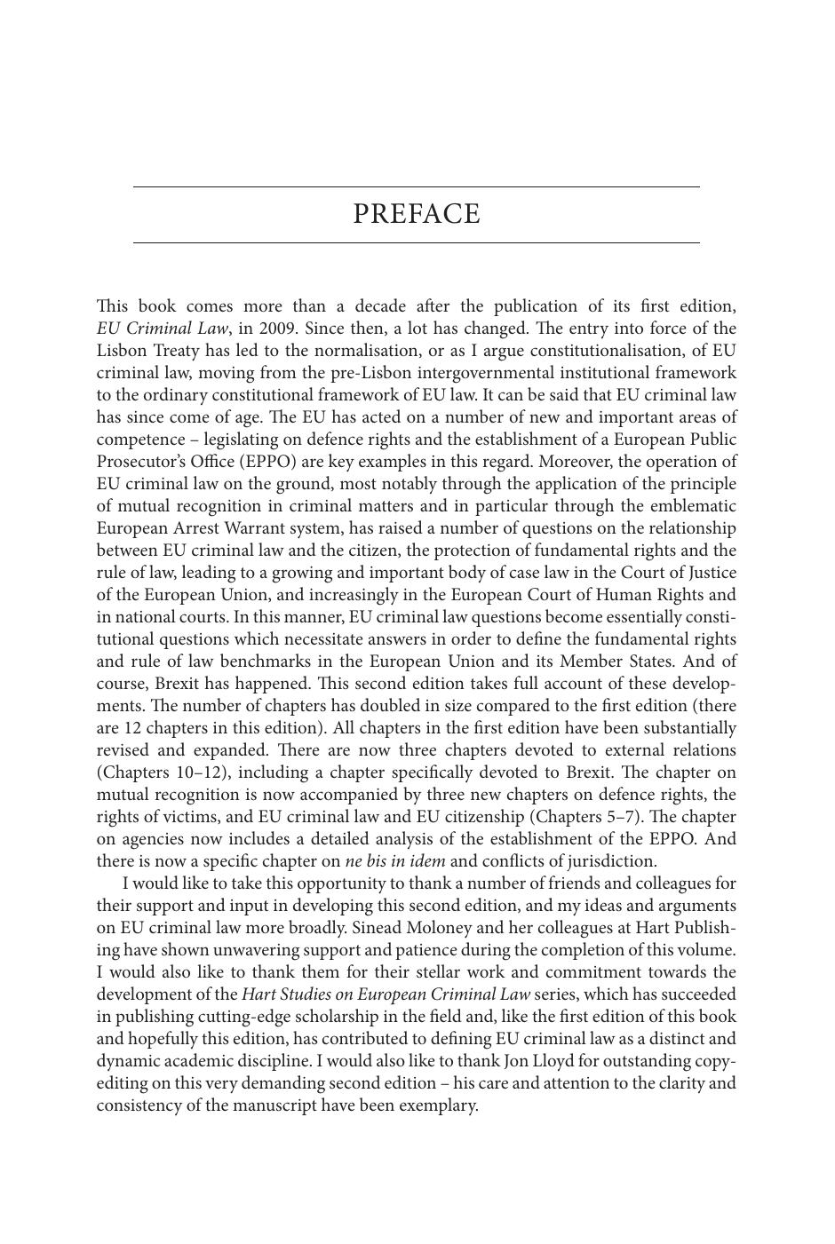 EU Criminal Law by Valsamis Mitsilegas